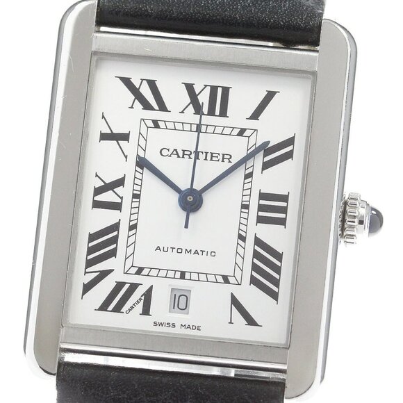 CARTIER Tank solo XL WSTA0029 Date Silver Dial Automatic Men's Watch_869904 - Picture 1 of 6